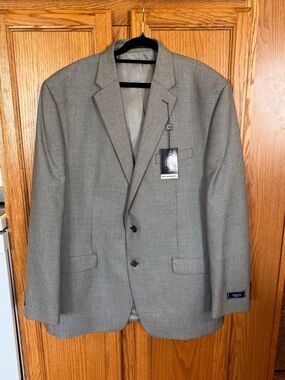 Chaps Gray Suit Jacket 48L NWT